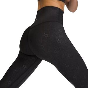 Lululemon Like New Align High-Rise Pant 28" Yogo Emboss Black Fits like a 10